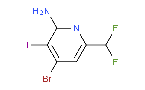 2-Amino-4-bromo-6-(difluoromethyl)-3-iodopyridine