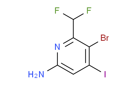 6-Amino-3-bromo-2-(difluoromethyl)-4-iodopyridine