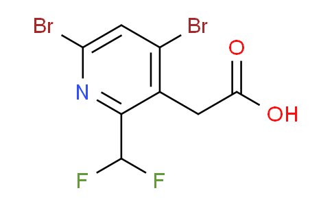 4,6-Dibromo-2-(difluoromethyl)pyridine-3-acetic acid