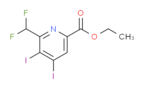 Ethyl 2-(difluoromethyl)-3,4-diiodopyridine-6-carboxylate