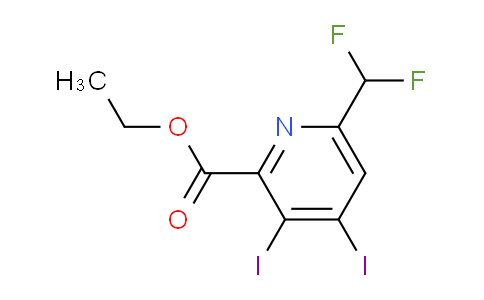 Ethyl 6-(difluoromethyl)-3,4-diiodopyridine-2-carboxylate