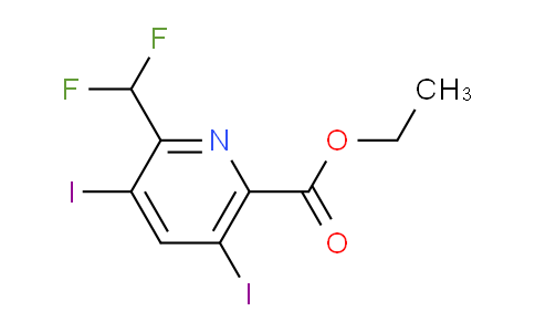 Ethyl 2-(difluoromethyl)-3,5-diiodopyridine-6-carboxylate