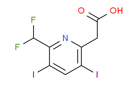 2-(Difluoromethyl)-3,5-diiodopyridine-6-acetic acid