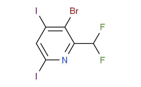 3-Bromo-2-(difluoromethyl)-4,6-diiodopyridine