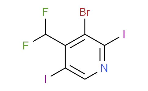 3-Bromo-4-(difluoromethyl)-2,5-diiodopyridine