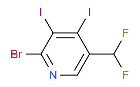 2-Bromo-5-(difluoromethyl)-3,4-diiodopyridine