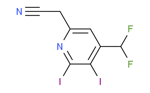 4-(Difluoromethyl)-2,3-diiodopyridine-6-acetonitrile