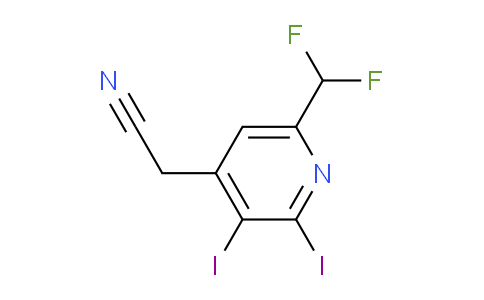 6-(Difluoromethyl)-2,3-diiodopyridine-4-acetonitrile