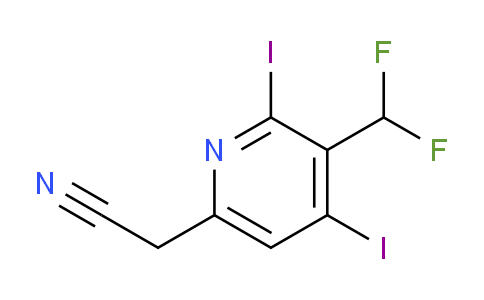 3-(Difluoromethyl)-2,4-diiodopyridine-6-acetonitrile
