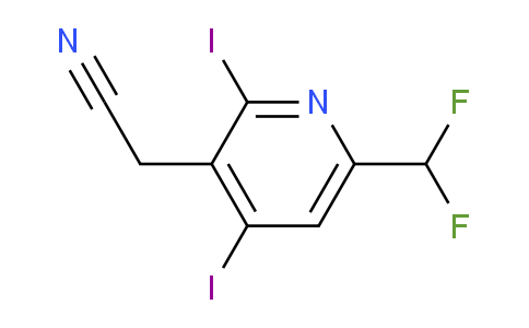 6-(Difluoromethyl)-2,4-diiodopyridine-3-acetonitrile