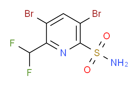 3,5-Dibromo-2-(difluoromethyl)pyridine-6-sulfonamide