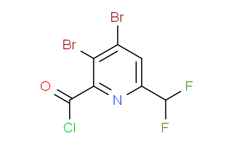 3,4-Dibromo-6-(difluoromethyl)pyridine-2-carbonyl chloride