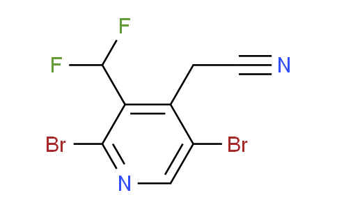 2,5-Dibromo-3-(difluoromethyl)pyridine-4-acetonitrile