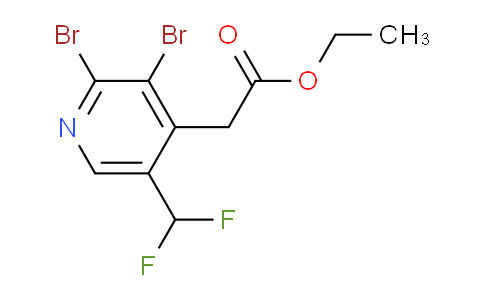 Ethyl 2,3-dibromo-5-(difluoromethyl)pyridine-4-acetate