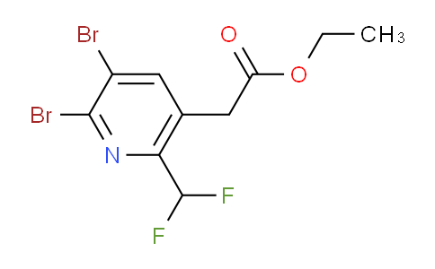 Ethyl 2,3-dibromo-6-(difluoromethyl)pyridine-5-acetate