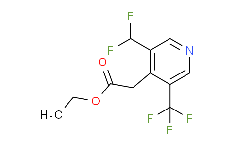 Ethyl 3-(difluoromethyl)-5-(trifluoromethyl)pyridine-4-acetate