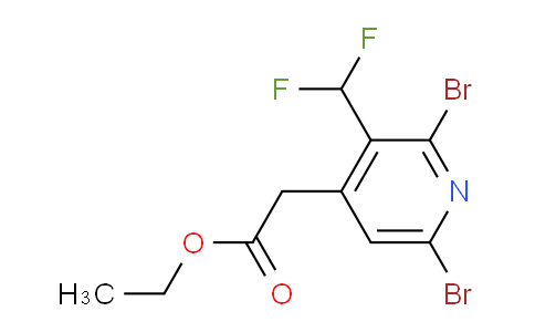 Ethyl 2,6-dibromo-3-(difluoromethyl)pyridine-4-acetate