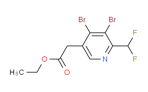 Ethyl 3,4-dibromo-2-(difluoromethyl)pyridine-5-acetate
