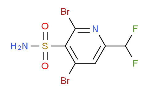 2,4-Dibromo-6-(difluoromethyl)pyridine-3-sulfonamide
