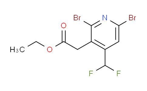 Ethyl 2,6-dibromo-4-(difluoromethyl)pyridine-3-acetate