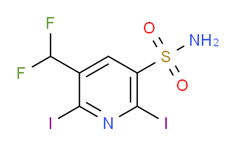 3-(Difluoromethyl)-2,6-diiodopyridine-5-sulfonamide