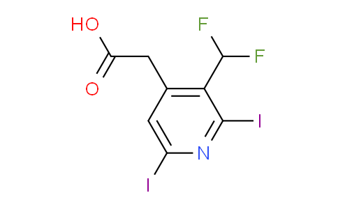 3-(Difluoromethyl)-2,6-diiodopyridine-4-acetic acid