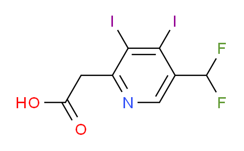 5-(Difluoromethyl)-3,4-diiodopyridine-2-acetic acid