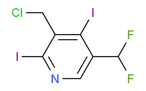 3-(Chloromethyl)-5-(difluoromethyl)-2,4-diiodopyridine