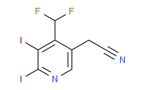4-(Difluoromethyl)-2,3-diiodopyridine-5-acetonitrile