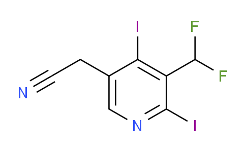 3-(Difluoromethyl)-2,4-diiodopyridine-5-acetonitrile