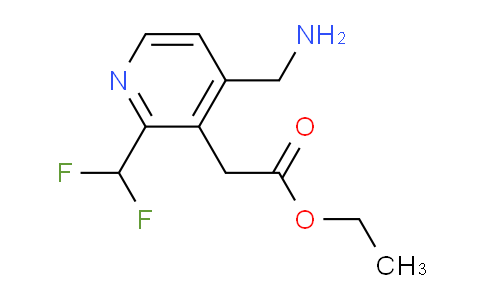 Ethyl 4-(aminomethyl)-2-(difluoromethyl)pyridine-3-acetate