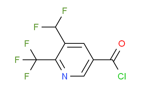 3-(Difluoromethyl)-2-(trifluoromethyl)pyridine-5-carbonyl chloride