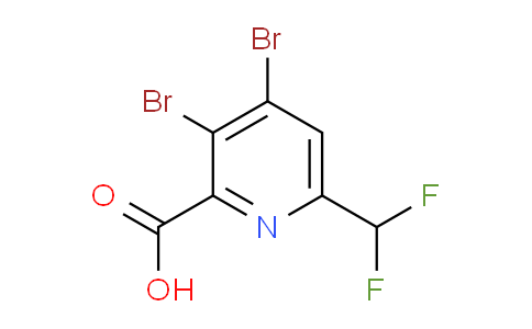 3,4-Dibromo-6-(difluoromethyl)pyridine-2-carboxylic acid