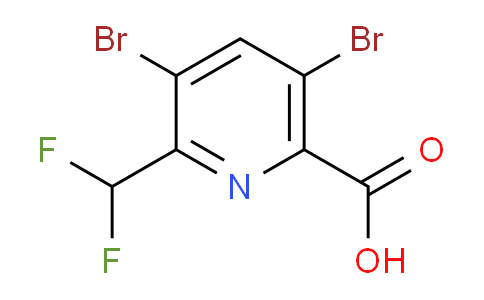 3,5-Dibromo-2-(difluoromethyl)pyridine-6-carboxylic acid