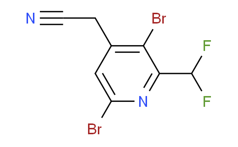 3,6-Dibromo-2-(difluoromethyl)pyridine-4-acetonitrile