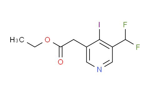 Ethyl 3-(difluoromethyl)-4-iodopyridine-5-acetate