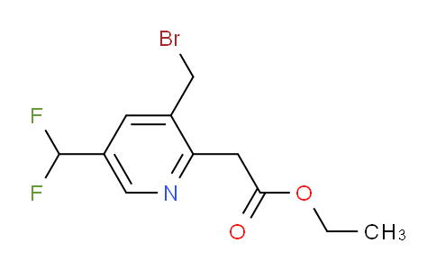 Ethyl 3-(bromomethyl)-5-(difluoromethyl)pyridine-2-acetate