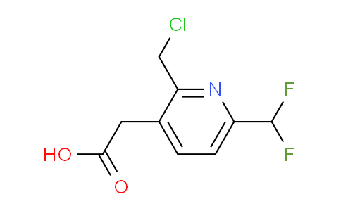 2-(Chloromethyl)-6-(difluoromethyl)pyridine-3-acetic acid