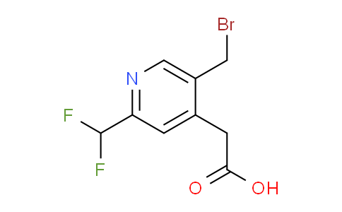 5-(Bromomethyl)-2-(difluoromethyl)pyridine-4-acetic acid