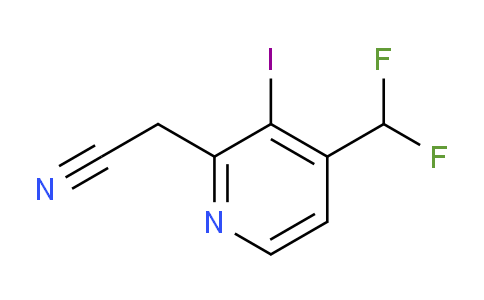 4-(Difluoromethyl)-3-iodopyridine-2-acetonitrile