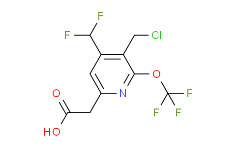 3-(Chloromethyl)-4-(difluoromethyl)-2-(trifluoromethoxy)pyridine-6-acetic acid
