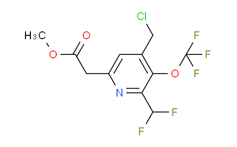 Methyl 4-(chloromethyl)-2-(difluoromethyl)-3-(trifluoromethoxy)pyridine-6-acetate