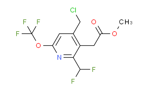 Methyl 4-(chloromethyl)-2-(difluoromethyl)-6-(trifluoromethoxy)pyridine-3-acetate