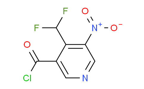 4-(Difluoromethyl)-3-nitropyridine-5-carbonyl chloride