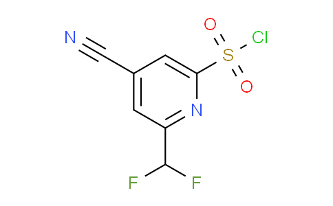 4-Cyano-2-(difluoromethyl)pyridine-6-sulfonyl chloride