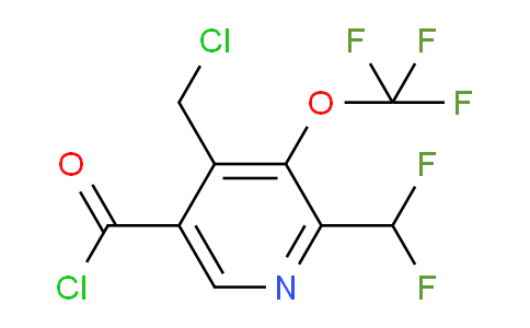 4-(Chloromethyl)-2-(difluoromethyl)-3-(trifluoromethoxy)pyridine-5-carbonyl chloride