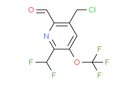 5-(Chloromethyl)-2-(difluoromethyl)-3-(trifluoromethoxy)pyridine-6-carboxaldehyde