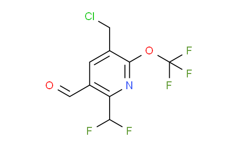 3-(Chloromethyl)-6-(difluoromethyl)-2-(trifluoromethoxy)pyridine-5-carboxaldehyde