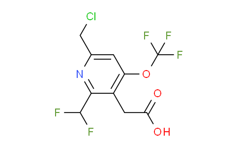 6-(Chloromethyl)-2-(difluoromethyl)-4-(trifluoromethoxy)pyridine-3-acetic acid