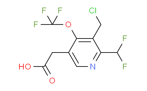 3-(Chloromethyl)-2-(difluoromethyl)-4-(trifluoromethoxy)pyridine-5-acetic acid